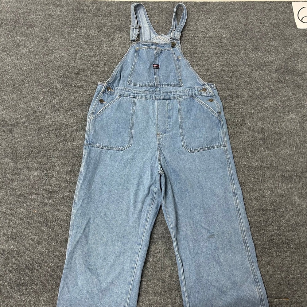 Unionbay Overalls Womens Size S Blue Denim Light Wash Relaxed Straight Leg Bibs